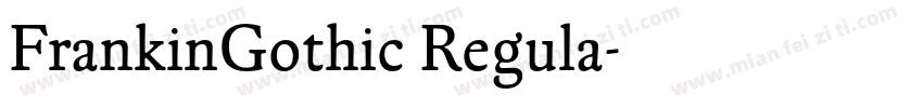 FrankinGothic Regula字体转换
